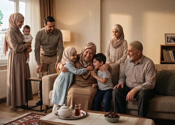 بيت يصل رحمه ويحفظ لسانه