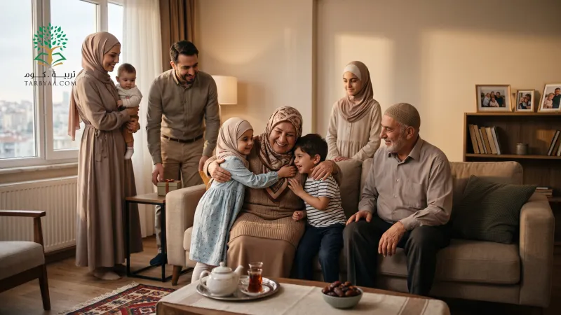 بيت يصل رحمه ويحفظ لسانه
