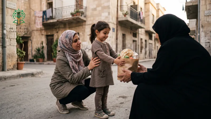 طفل يُطعم مسكينا اليوم.. رجل يرحم الناس غدا